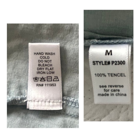 NWT Lakefield&Co Tencel Vintage Denim Look Shorts Romper Size Medium - Picture 10 of 14